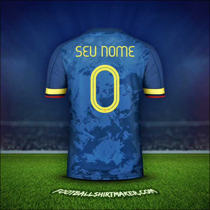 Camisa Colômbia 2020/21 Alternativa -  seu nome - 0