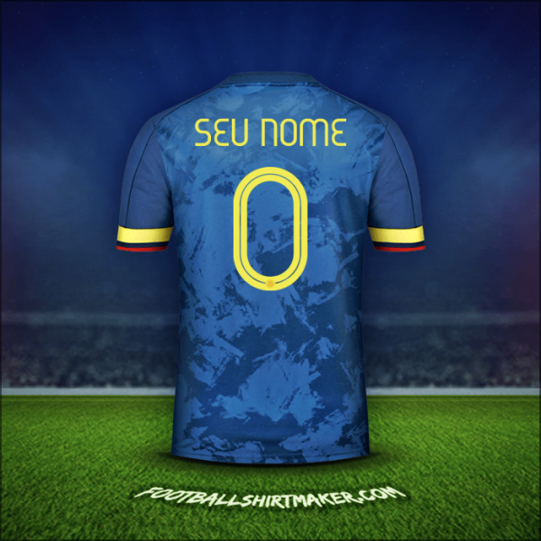 Camisa Colômbia 2020/21 Alternativa -  seu nome - 0