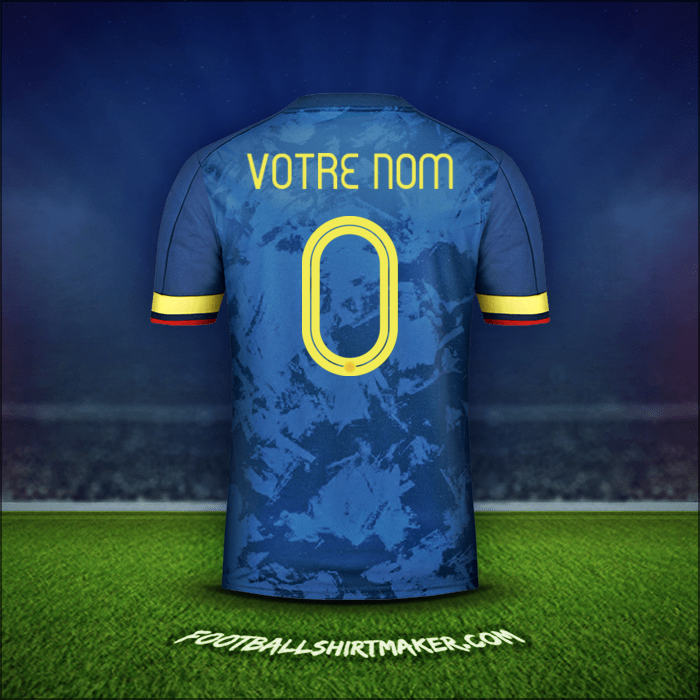 Maillot Colombie 2020/21 Extérieur -  votre nom - 0