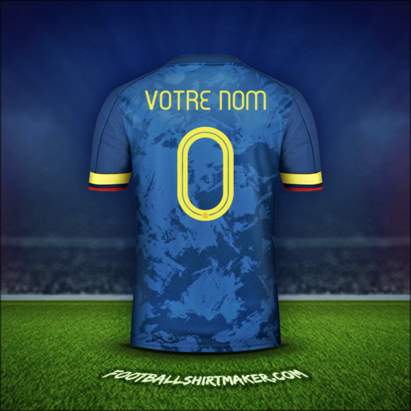 Maillot Colombie 2020/21 Extérieur -  votre nom - 0