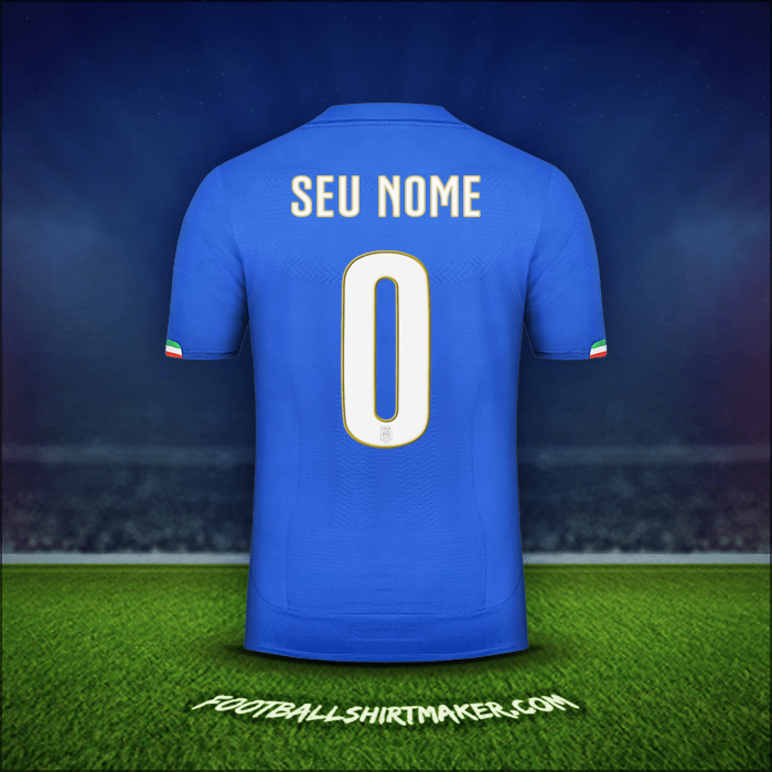 Camisa Itália 2014 -  seu nome - 0