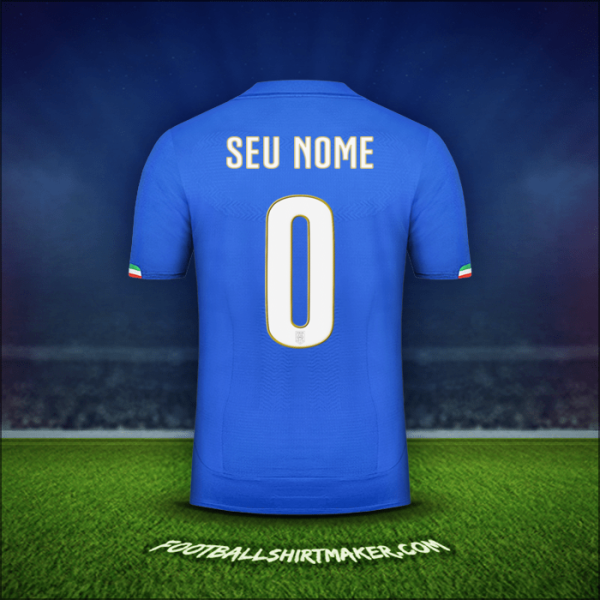 Camisa Itália 2014 -  seu nome - 0