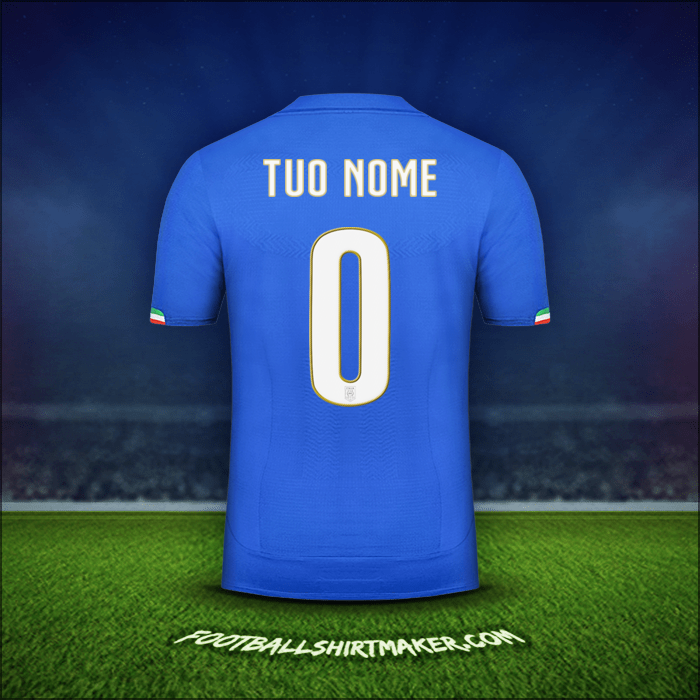 Maglia Italia 2014 -  tuo nome - 0