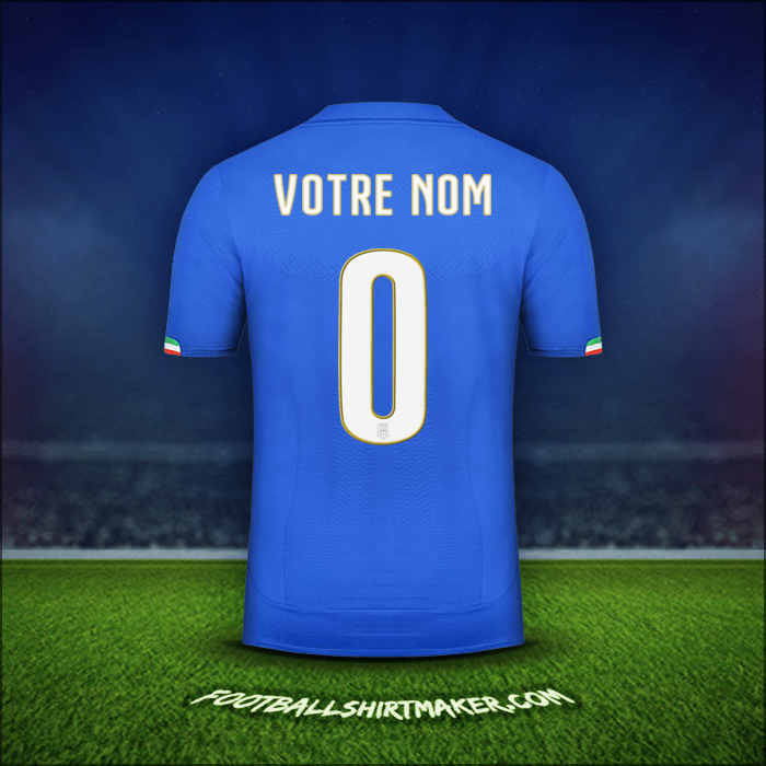 Maillot Italie 2014 -  votre nom - 0