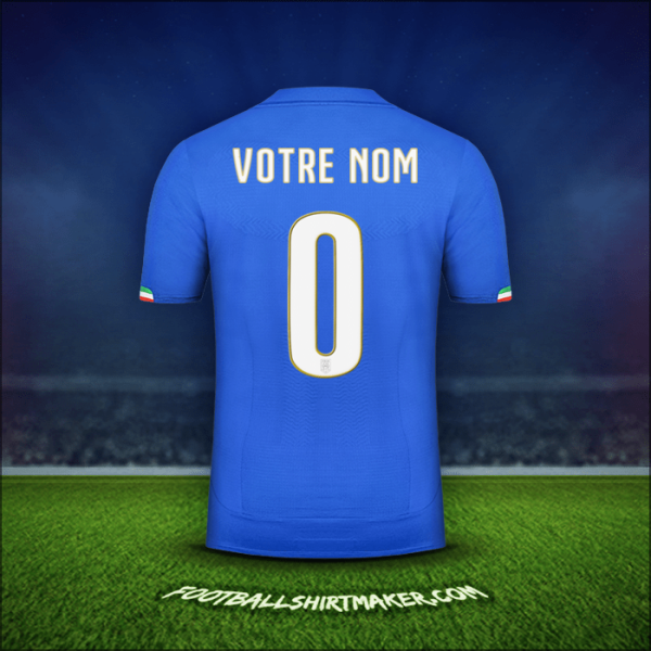 Maillot Italie 2014 -  votre nom - 0