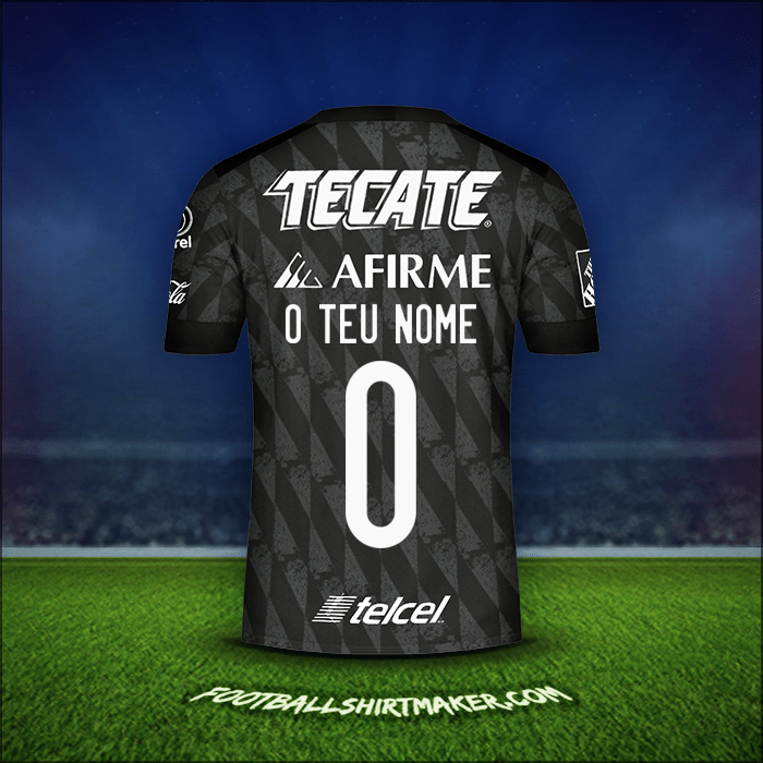 Camisola Tigres UANL 2020 Terceira -  o teu nome - 0