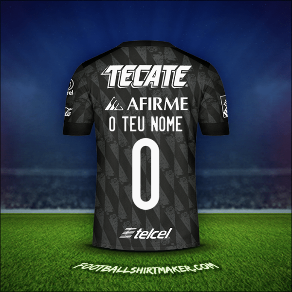 Camisola Tigres UANL 2020 Terceira -  o teu nome - 0