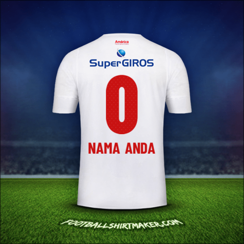 Jersey America de Cali 2019/20 Alternatif -  nama anda - 0