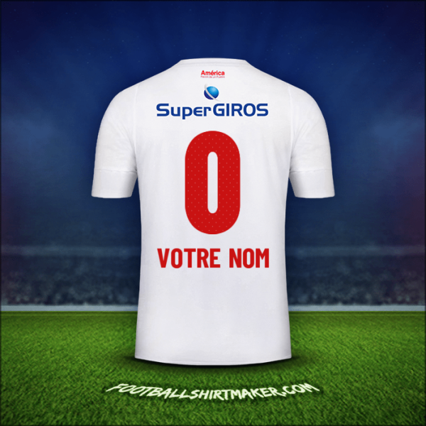Maillot America de Cali 2019/20 Extérieur -  votre nom - 0