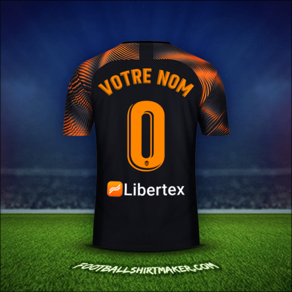 Maillot Valencia CF 2019/20 Extérieur -  votre nom - 0