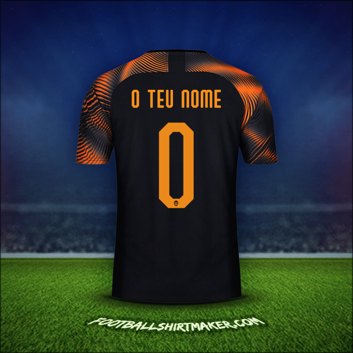 Camisola Valencia CF Cup 2019/20 Alternativa -  o teu nome - 0