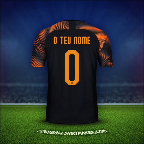 Camisola Valencia CF Cup 2019/20 Alternativa -  o teu nome - 0