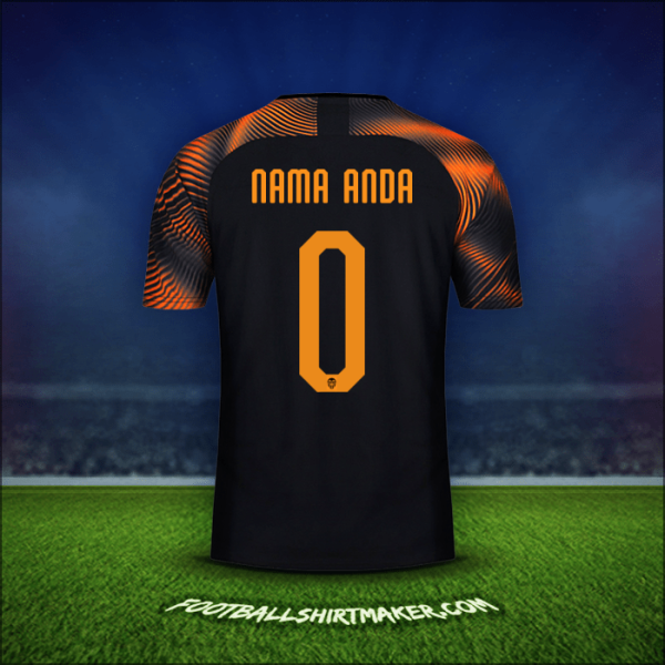 Jersey Valencia CF Cup 2019/20 Alternatif -  nama anda - 0