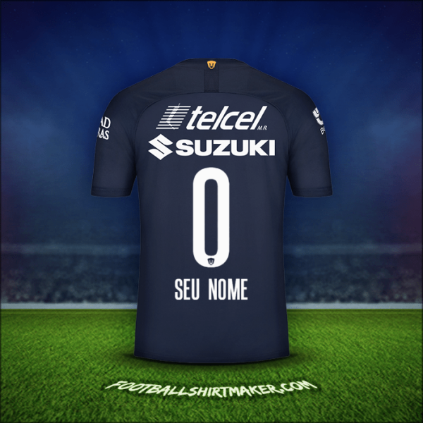 Camisa Pumas UNAM 2019/20 Terceira -  seu nome - 0
