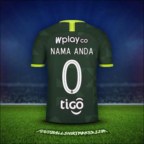 Jersey Atletico Nacional 2020 Alternatif -  nama anda - 0