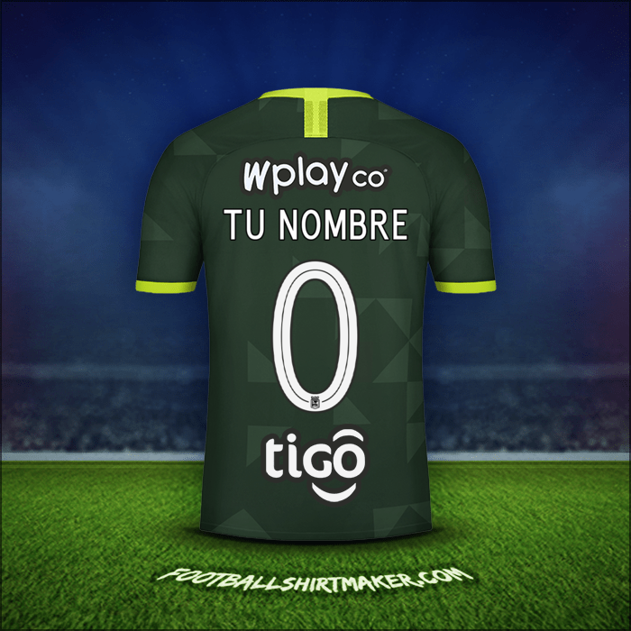 Jersey Atletico Nacional 2020 Visita -  tu nombre - 0