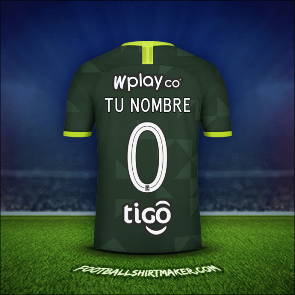 Jersey Atletico Nacional 2020 Visita -  tu nombre - 0