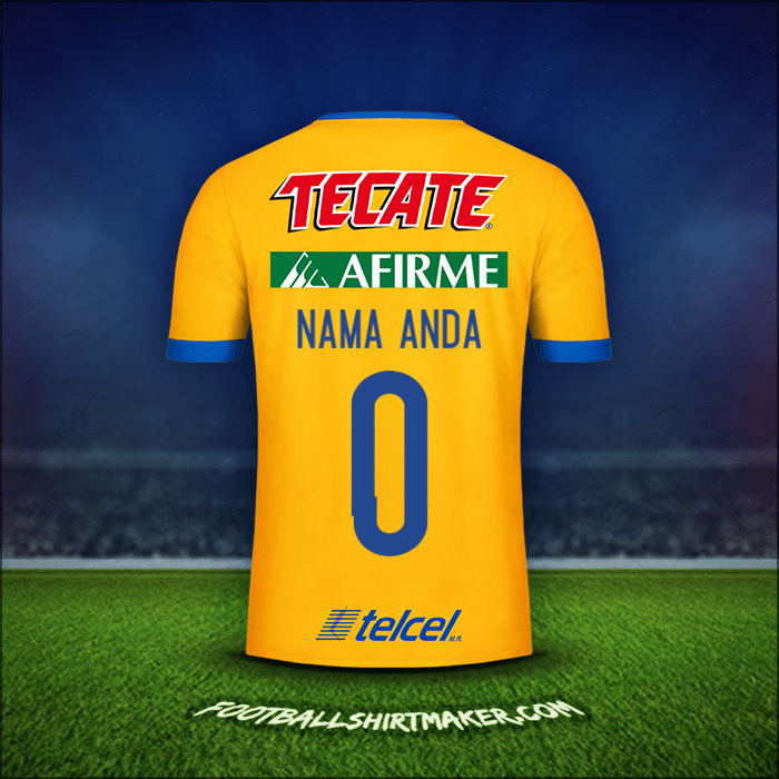 Jersey Tigres UANL 2017/18 -  nama anda - 0