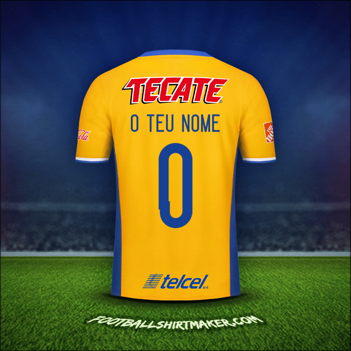 Camisola Tigres UANL 2016/17 -  o teu nome - 0