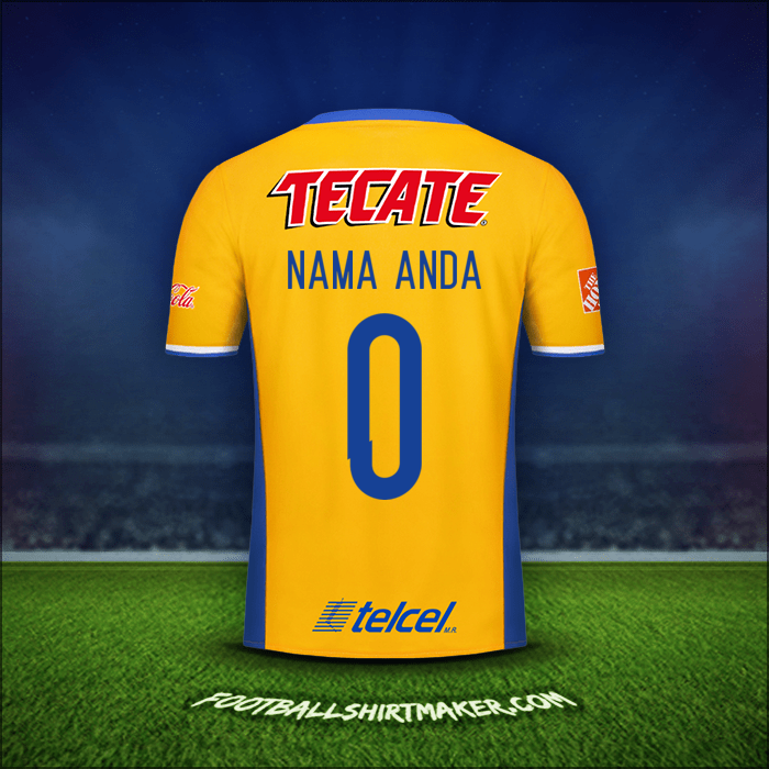 Jersey Tigres UANL 2016/17 -  nama anda - 0