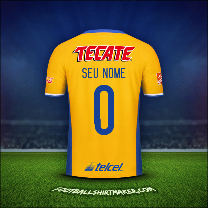 Camisa Tigres UANL 2016/17 -  seu nome - 0