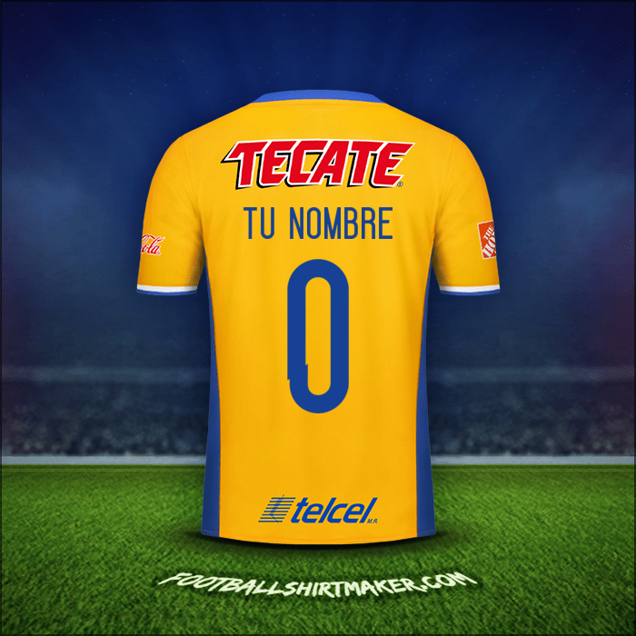 Camiseta Tigres UANL 2016/17 -  tu nombre - 0