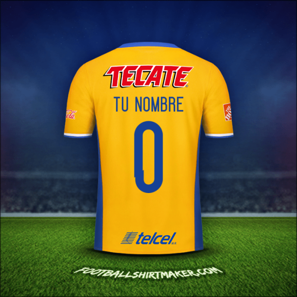 Camiseta Tigres UANL 2016/17 -  tu nombre - 0