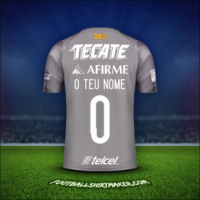 Camisola Tigres UANL 2018 Terceira -  o teu nome - 0