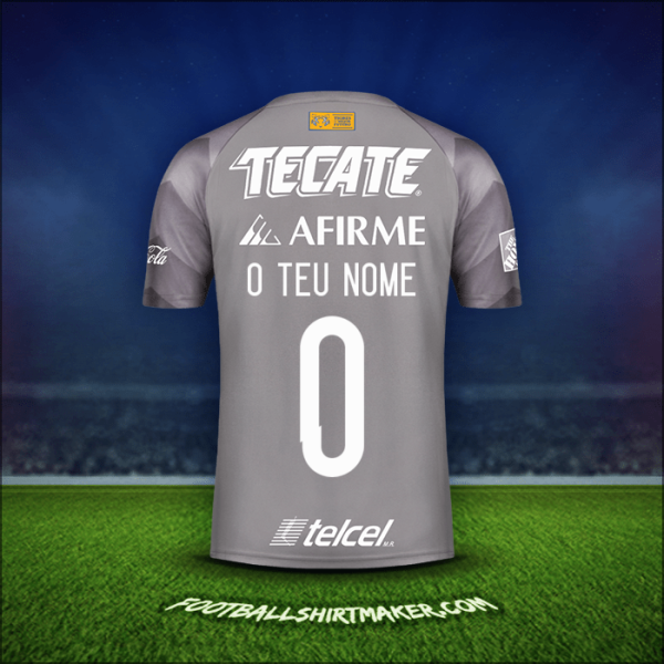 Camisola Tigres UANL 2018 Terceira -  o teu nome - 0