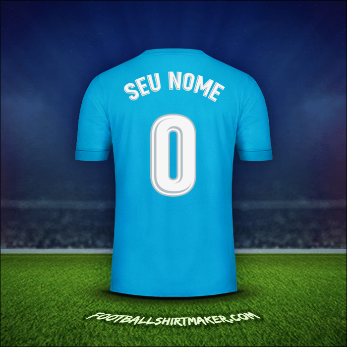 Camisa Real Madrid CF 2017/18 Terceira -  seu nome - 0