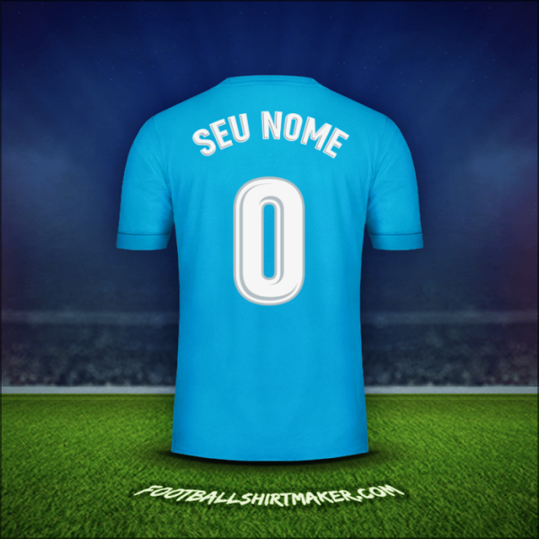Camisa Real Madrid CF 2017/18 Terceira -  seu nome - 0