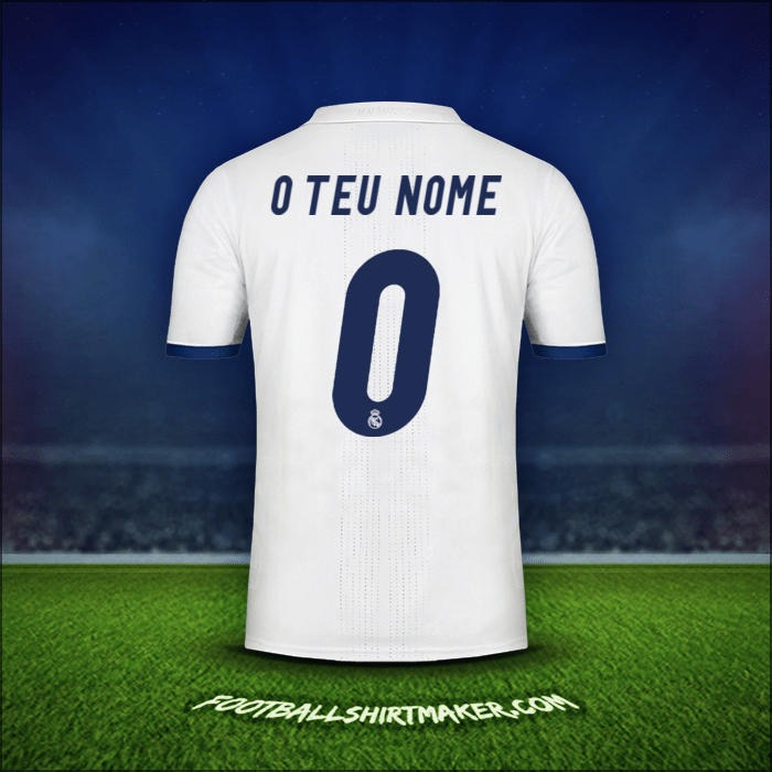 Camisola Real Madrid CF 2016/17 -  o teu nome - 0