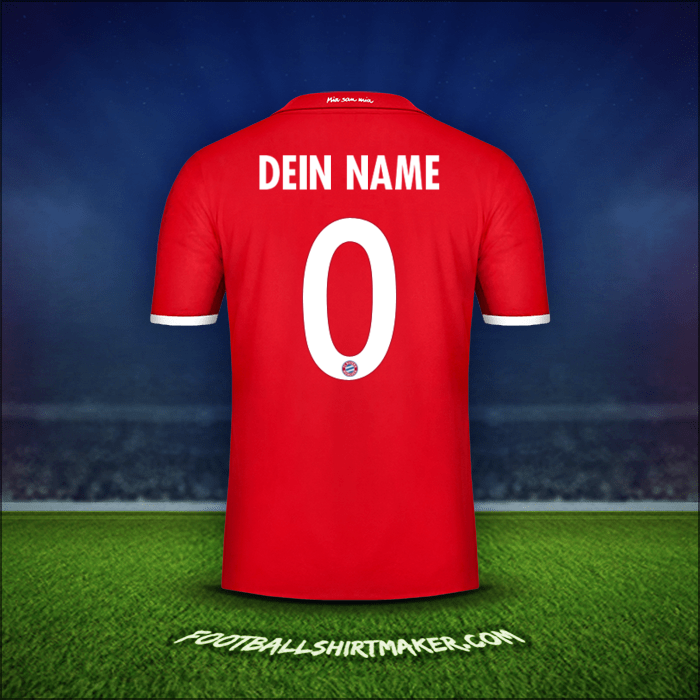 Trikot FC Bayern Munchen Cup 2016/17 -  dein name - 0