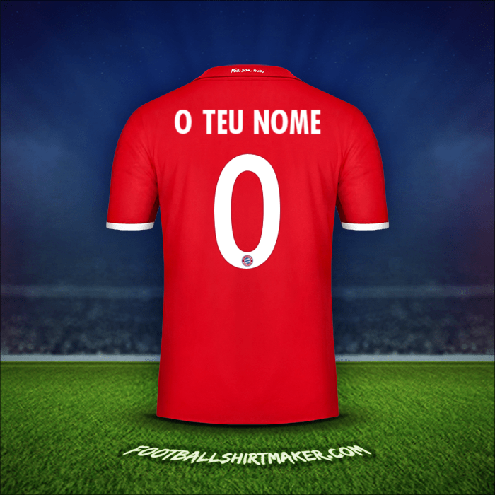 Camisola FC Bayern Munchen Cup 2016/17 -  o teu nome - 0