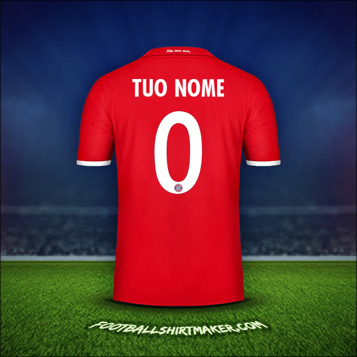 Maglia FC Bayern Munchen Cup 2016/17 -  tuo nome - 0