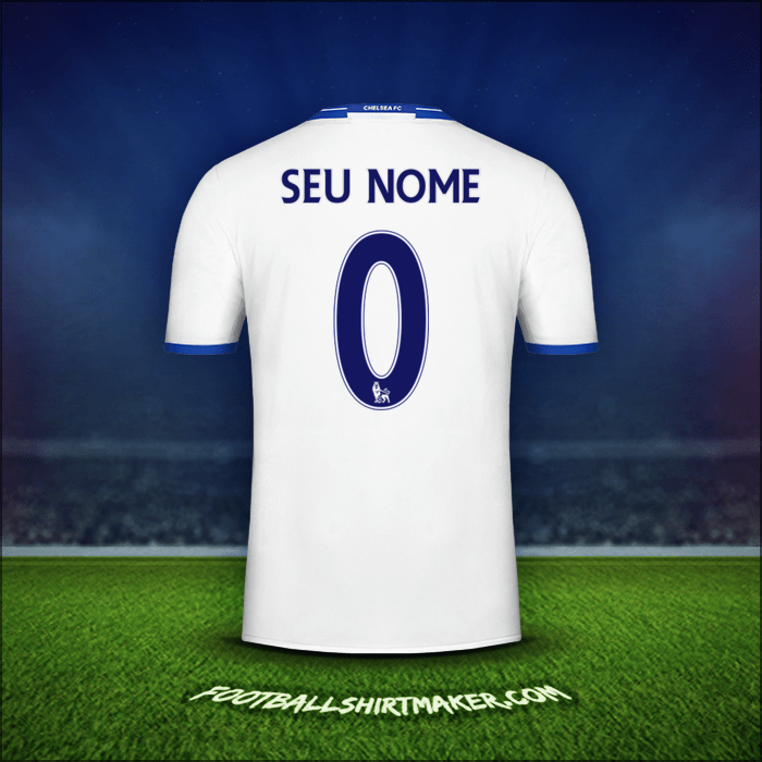 Camisa Chelsea 2016/17 Terceira -  seu nome - 0