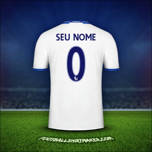 Camisa Chelsea 2016/17 Terceira -  seu nome - 0