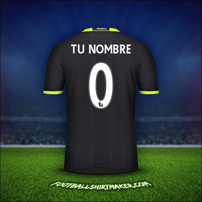 Camiseta Chelsea 2016/17 Visita -  tu nombre - 0