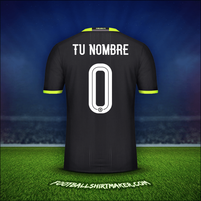 Jersey Chelsea Cup 2016/17 Visita -  tu nombre - 0
