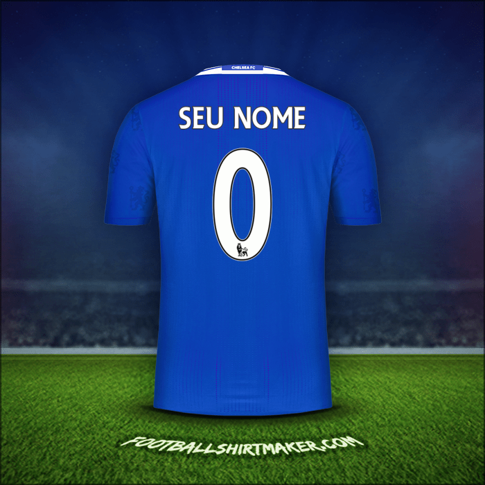 Camisa Chelsea 2016/17 -  seu nome - 0