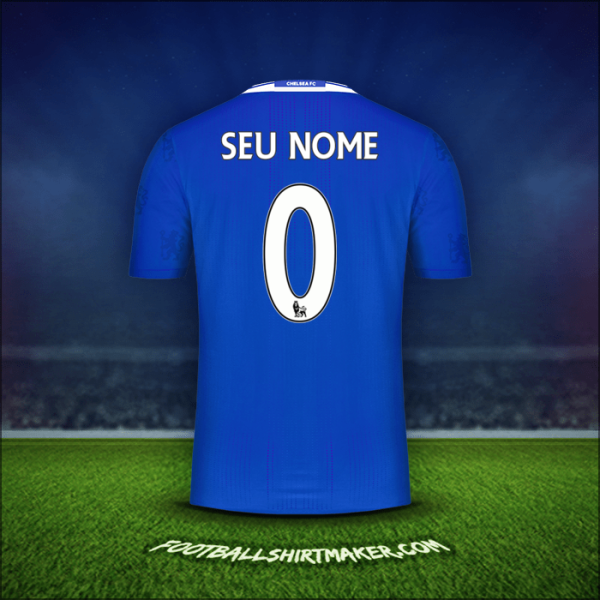 Camisa Chelsea 2016/17 -  seu nome - 0