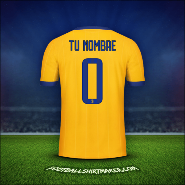 Camiseta Juventus FC 2017/18 Visita -  tu nombre - 0