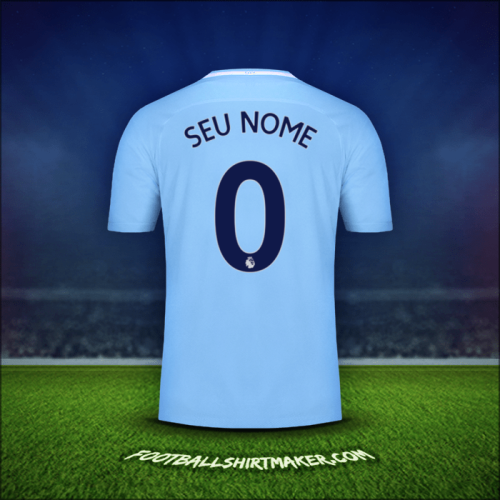 Camisa Manchester City 2017/18 -  seu nome - 0