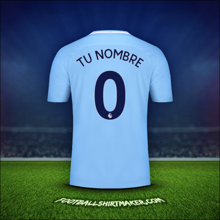 Jersey Manchester City 2017/18 -  tu nombre - 0