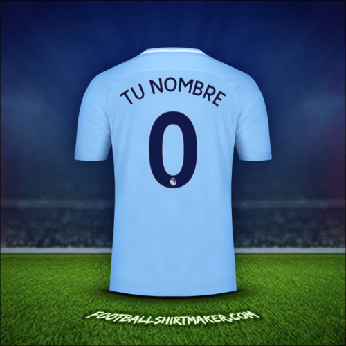 Camiseta Manchester City 2017/18 -  tu nombre - 0