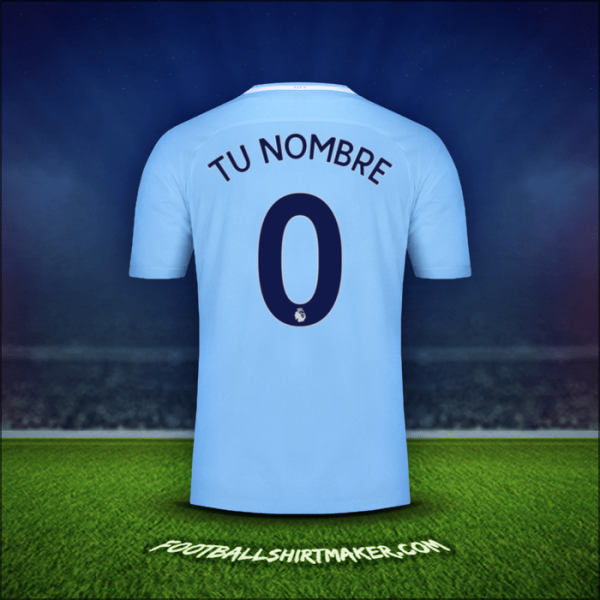 Jersey Manchester City 2017/18 -  tu nombre - 0