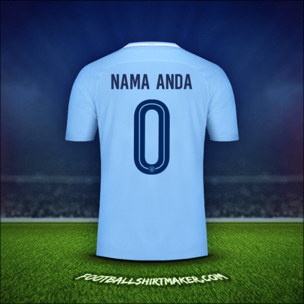 Jersey Manchester City Cup 2017/18 -  nama anda - 0