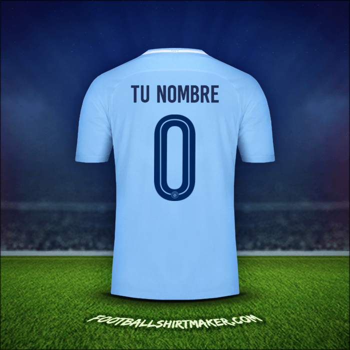 Camiseta Manchester City Cup 2017/18 -  tu nombre - 0