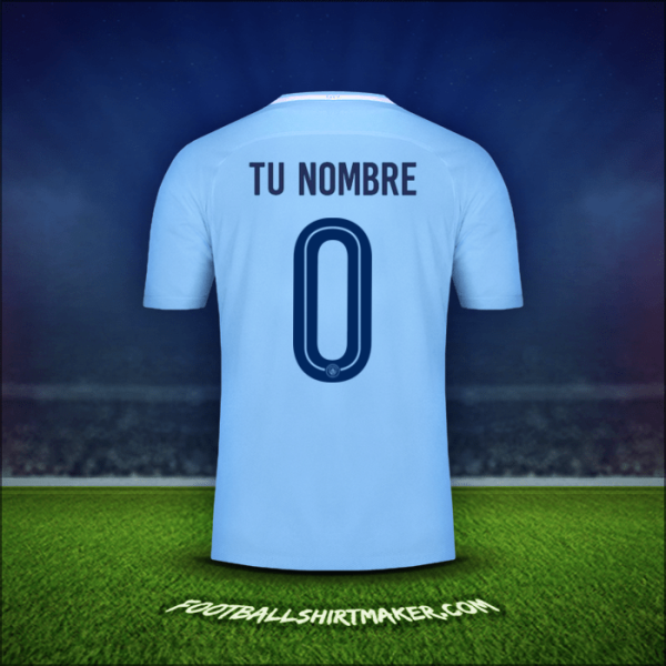 Jersey Manchester City Cup 2017/18 -  tu nombre - 0