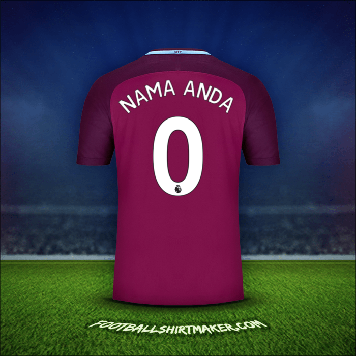 Jersey Manchester City 2017/18 Alternatif -  nama anda - 0